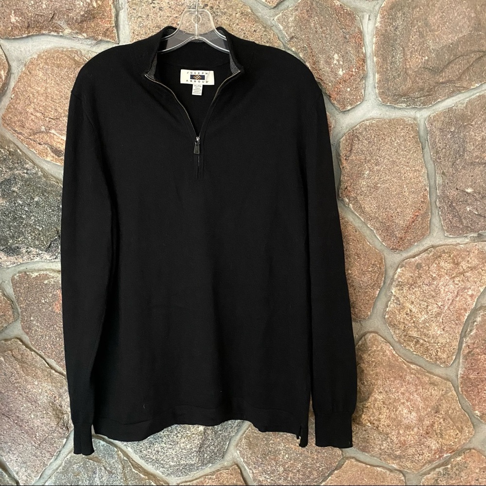 Merino wool blend Joseph Abboud zip up sweater